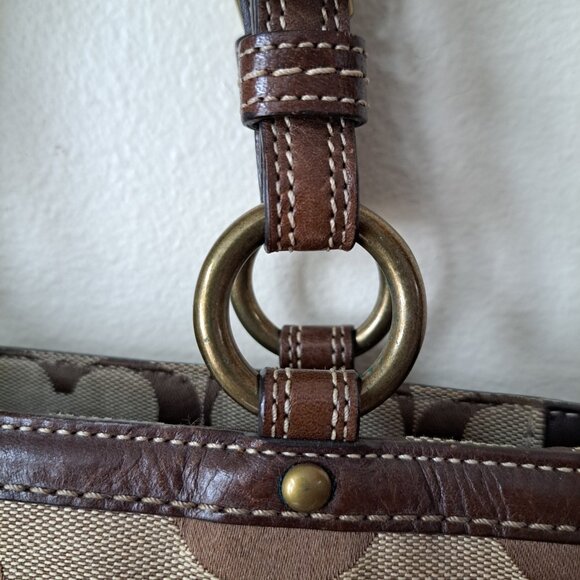 Coach Vintage Patchwork Tote Bag Brown Earth Tones - Picture 15 of 15